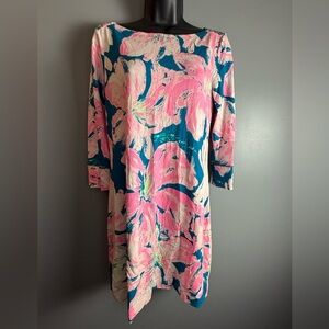 Lilly Pulitzer‎ UPF 50+ Sophie Dress Tidal Wave Pans Garden Womens Sz S 17" PTP
